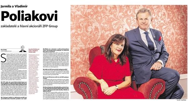 Rozhovor manželů Poliakových pro Hospodářské noviny